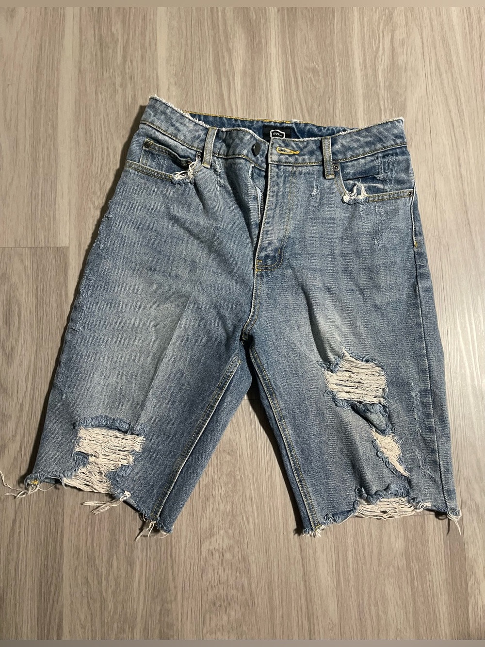 RVCA Distressed Light Blue Denim Jeans